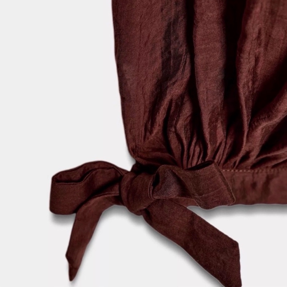 Zara Ballon Tie Pants - Brick - Picture 4 of 4